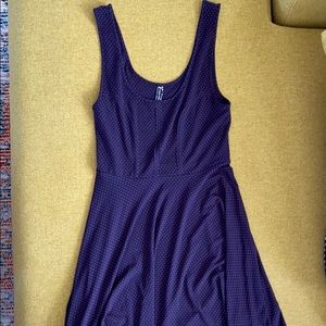 Free People navy dress with red polka dots